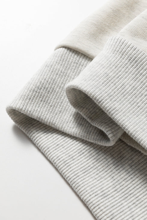 Soft Knit Varsity Stripe Crew Neck Pullover Sweatshirt