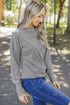 Soft Mock Neck Relaxed Fit Long Sleeve Pullover Sweater