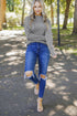 Soft Mock Neck Relaxed Fit Long Sleeve Pullover Sweater
