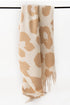 Soft Oversized Western Animal Print Fringed Scarf