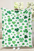 Soft Plush Clover Print Rectangular Nap Throw Blanket