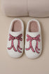 Soft Plush Fleece Bow Knot Indoor House Slippers