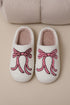Soft Plush Fleece Bow Knot Indoor House Slippers