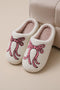 Soft Plush Fleece Bow Knot Indoor House Slippers