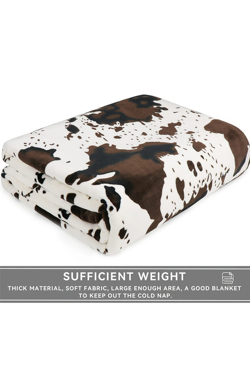 Soft Plush Western Animal Print Throw Blanket