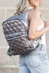 Soft Quilted Space Cotton Functional Everyday Travel Backpack