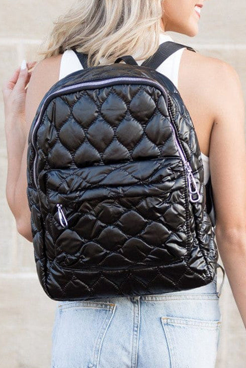 Soft Quilted Space Cotton Functional Everyday Travel Backpack