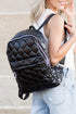 Soft Quilted Space Cotton Functional Everyday Travel Backpack