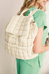 Soft Quilted Texture Flap Closure Puffer Backpack