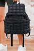 Soft Quilted Texture Flap Closure Puffer Backpack