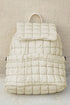 Soft Quilted Texture Flap Closure Puffer Backpack