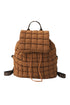 Soft Quilted Texture Flap Closure Puffer Backpack
