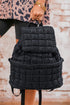 Soft Quilted Texture Flap Closure Puffer Backpack