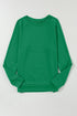 Soft Raglan Sleeve Crew Neck Pullover Sweatshirt