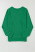 Soft Raglan Sleeve Crew Neck Pullover Sweatshirt