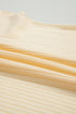 Soft Ribbed Color Block Trim Casual Short Set