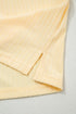 Soft Ribbed Color Block Trim Casual Short Set