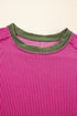 Soft Ribbed Crew Neck Everyday Knit Top