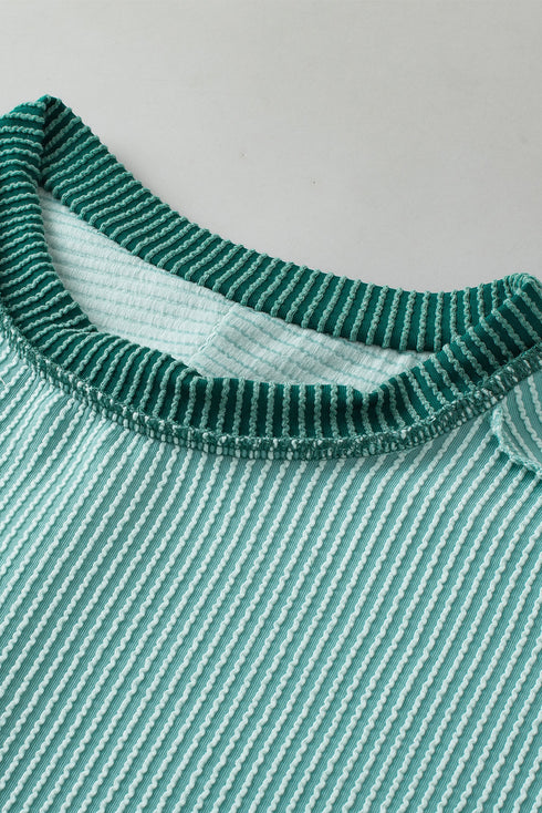 Soft Ribbed Crew Neck Everyday Knit Top