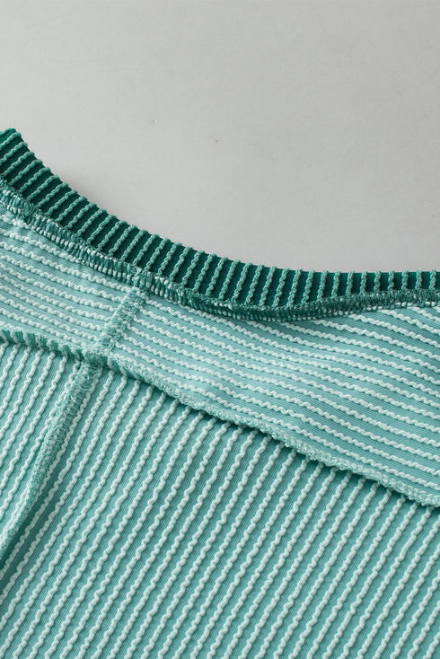 Soft Ribbed Crew Neck Everyday Knit Top