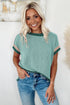 Soft Ribbed Crew Neck Everyday Knit Top
