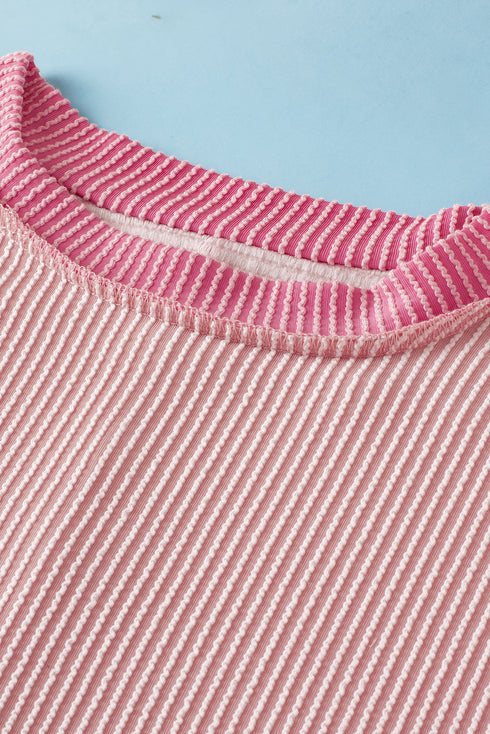 Soft Ribbed Crew Neck Everyday Knit Top