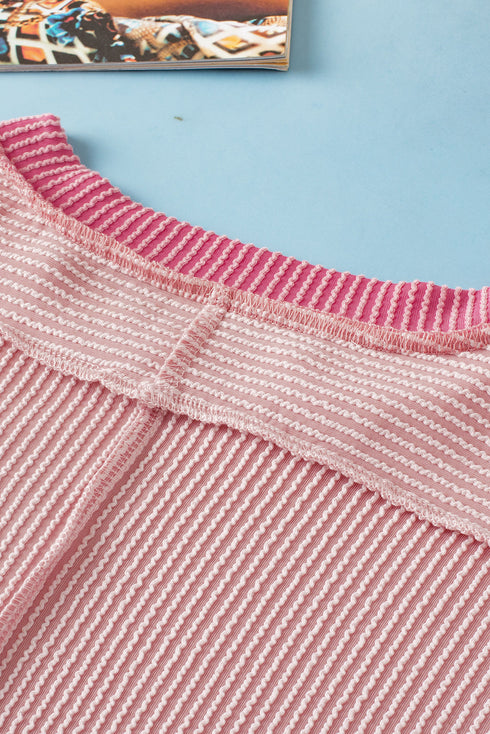 Soft Ribbed Crew Neck Everyday Knit Top