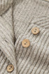Soft Ribbed Drop Shoulder Button Front Henley Top