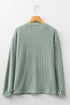 Soft Ribbed Drop Shoulder Button Front Henley Top