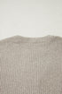 Soft Ribbed Drop Shoulder Button Front Henley Top