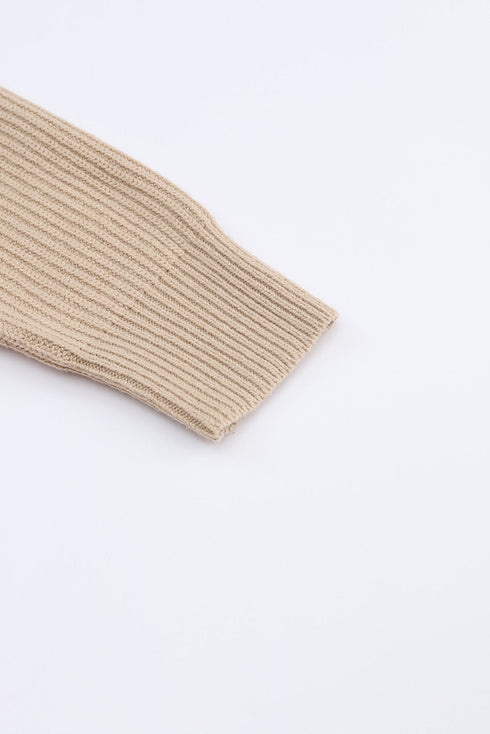 Soft Ribbed Knit Block Stripe Open Cardigan