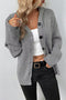 Soft Ribbed Knit Button Front Hooded Cardigan