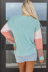 Soft Ribbed Knit Button Front Long Sleeve Top