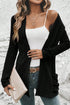 Soft Ribbed Knit Open Front Pocket Cardigan
