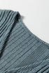 Soft Ribbed Knit Open Front Pocket Cardigan