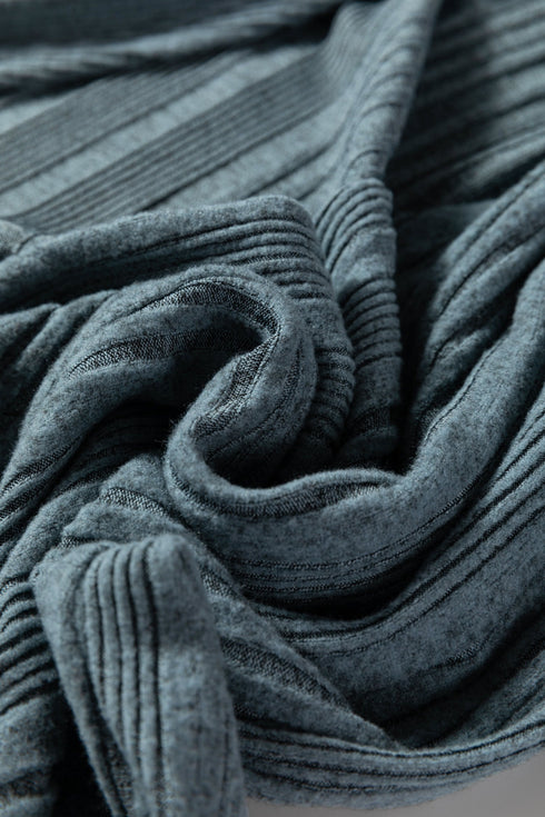 Soft Ribbed Knit Open Front Pocket Cardigan