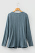 Soft Ribbed Knit Open Front Pocket Cardigan