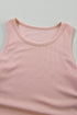 Soft Ribbed Knit Ruched Side Sleeveless Top
