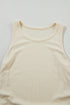 Soft Ribbed Knit Ruched Side Sleeveless Top