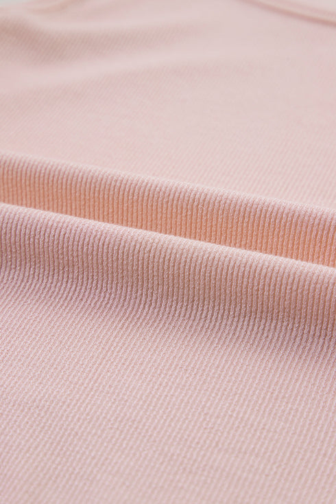 Soft Ribbed Knit Ruched Side Sleeveless Top