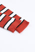 Soft Ribbed Knit Striped Print Slim Fit Top