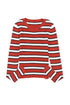 Soft Ribbed Knit Striped Print Slim Fit Top