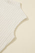 Soft Ribbed Mock Neck Sleeveless Fitted Knit Top