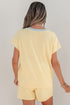 Soft Ribbed Pumpkin Patch Graphic Relaxed Two Piece Short Set