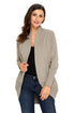 Soft Shawl Collar Open Front Ribbed Cardigan