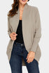 Soft Shawl Collar Open Front Ribbed Cardigan