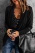 Soft Shawl Collar Open Front Ribbed Cardigan