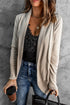 Soft Shawl Collar Open Front Ribbed Cardigan