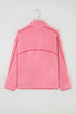 Soft Sherpa Fleece Quarter Zip Contrast Trim Pullover