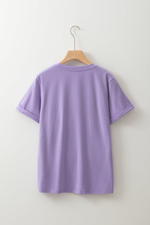Soft Stretch Blend Crew Neck Short Sleeve Tee